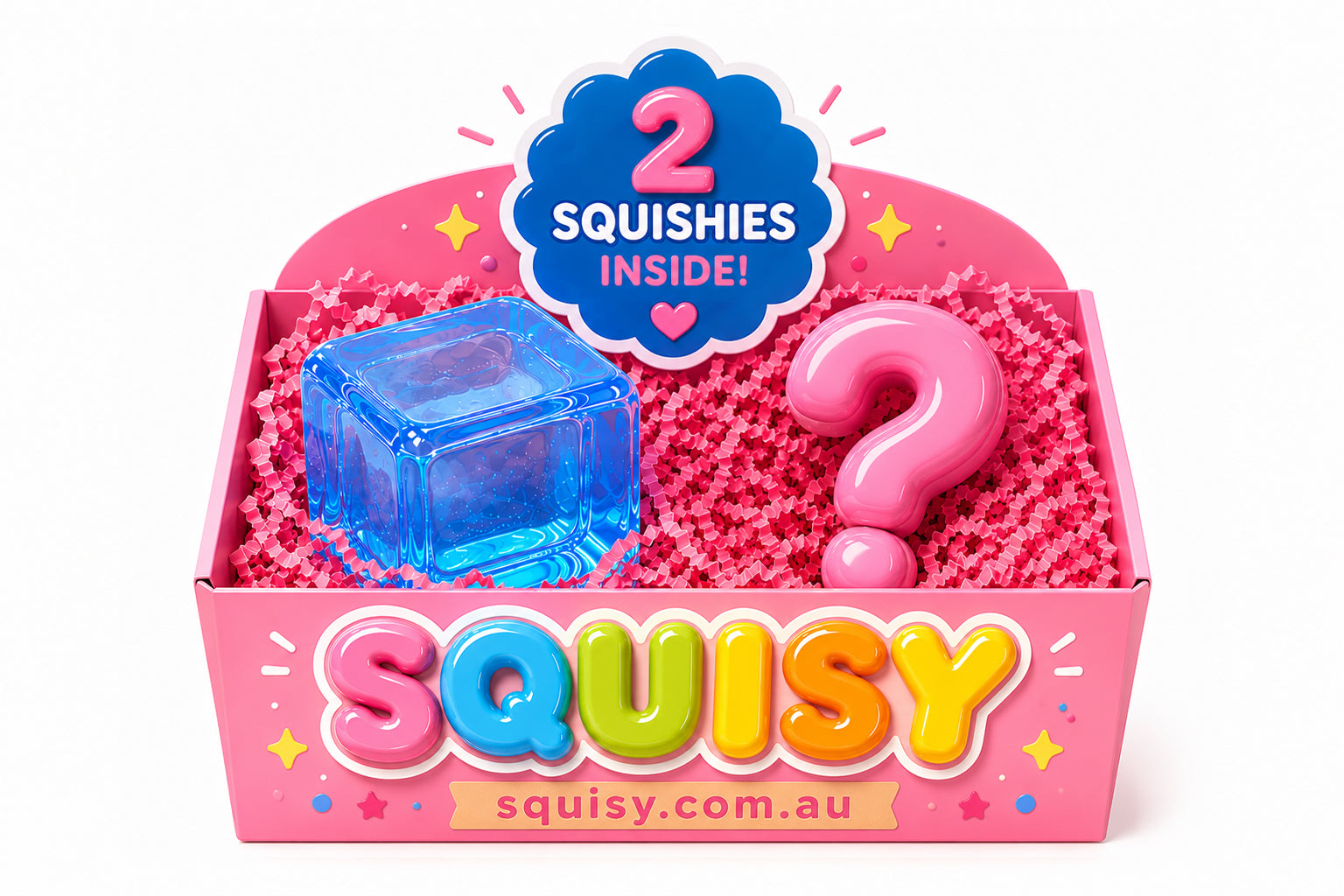 2-Piece Squishy Lucky Box –  Random Squishy & Ice Cube Sensory Stress Relief Toy
