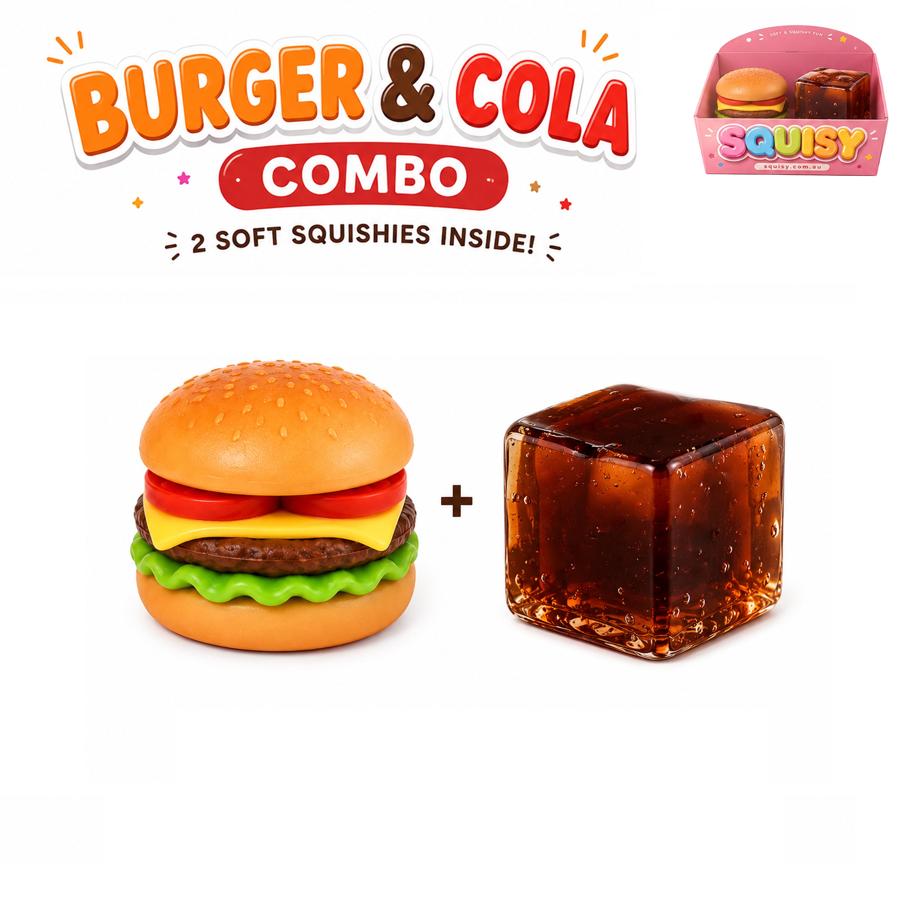 Burger & Cola Combo - 2 Squishies Inside