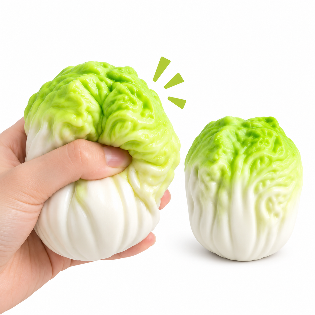 Crunchy Cabbage Squishy – Satisfying Sensory Toy - 1-PIECE BOX
