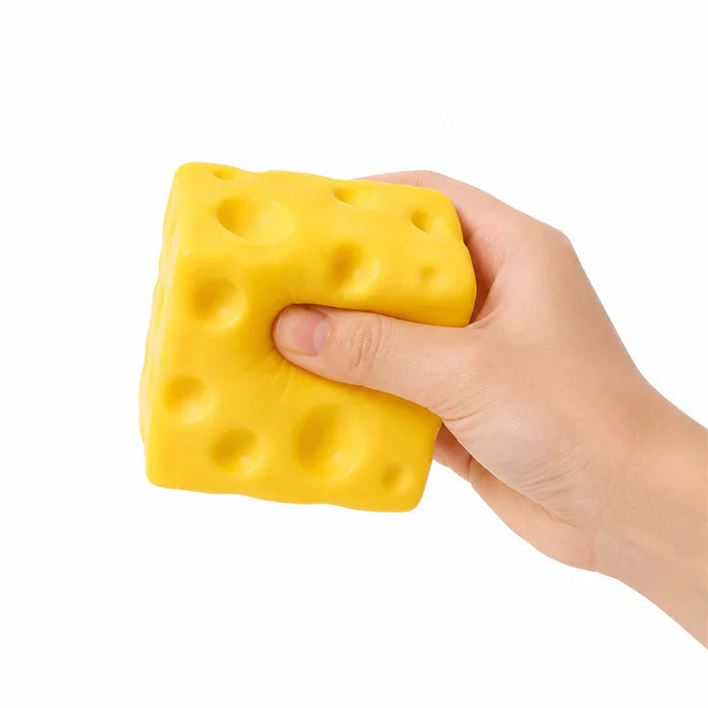 Cheese Squishy Cube Sensory Stress Relief Toy - 1-PIECE BOX
