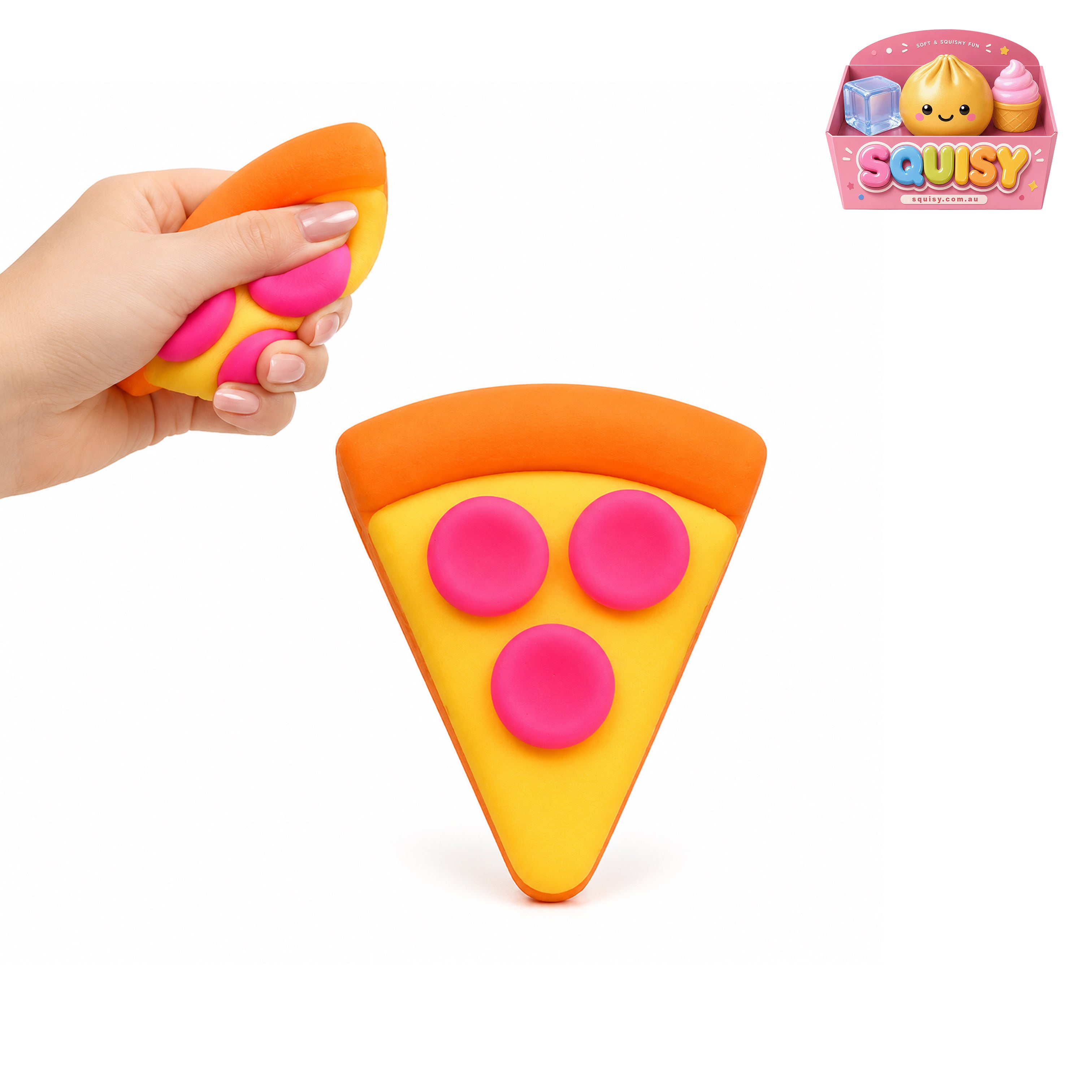 Cheesy Pizza Squishy Sensory Stress Relief Toy - 1-PIECE BOX