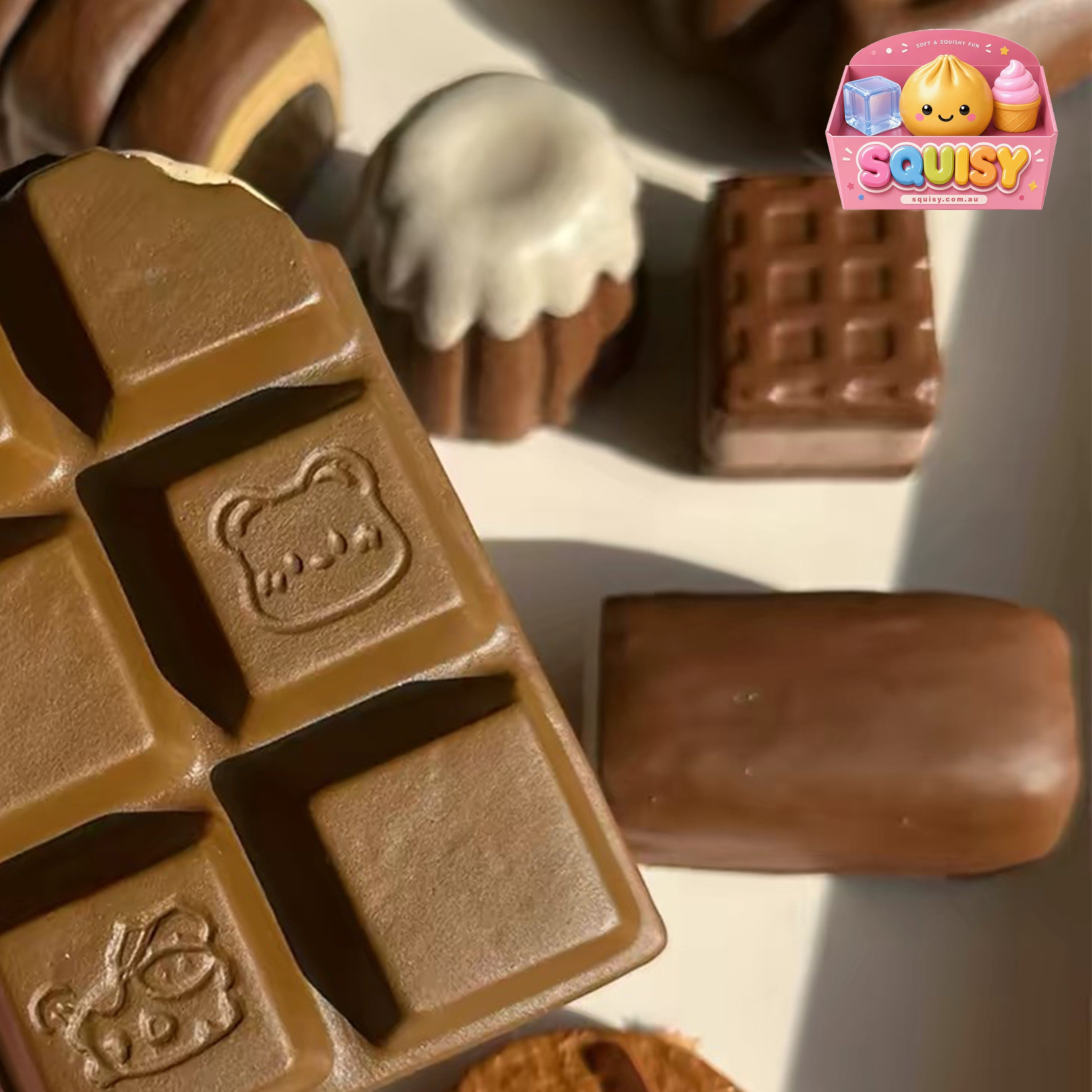 Chocolate Squishy Sensory Stress Relief Toy - 1-PIECE BOX