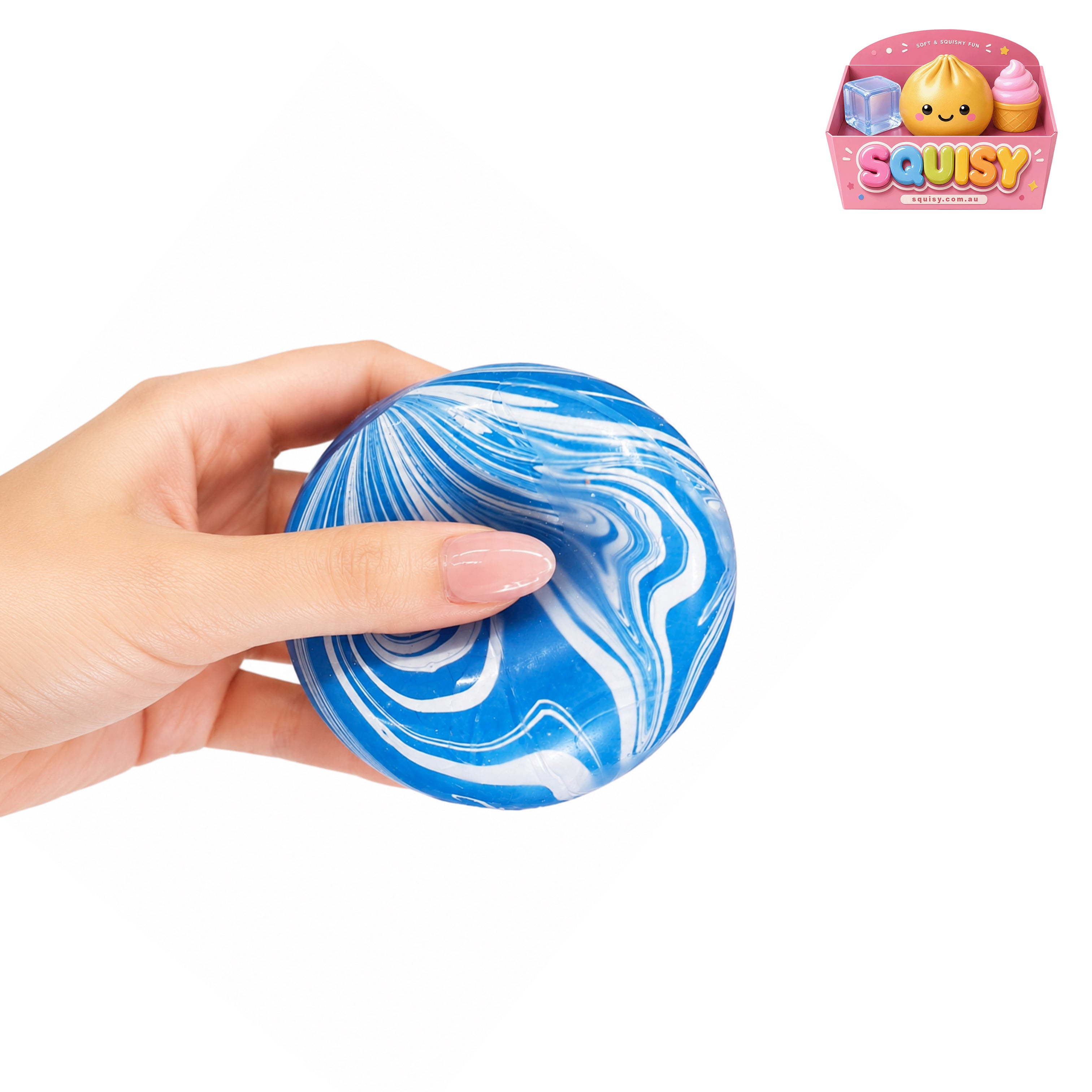 MARBLE Stress Squish Ball Relief Toy - 1-PIECE BOX