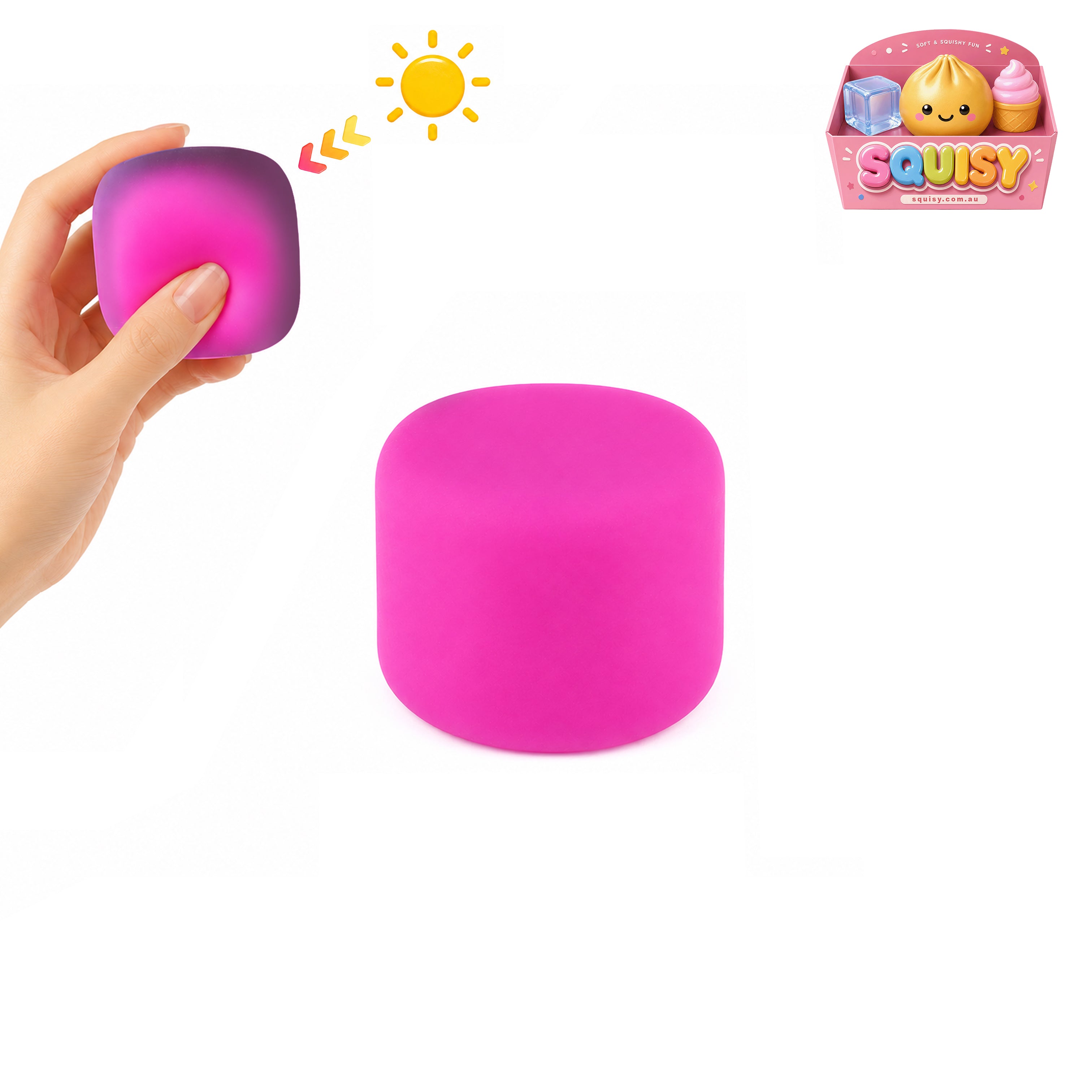 SQUISY Puff Pod Squishy Sensory Stress Relief Toy - 1-PIECE BOX