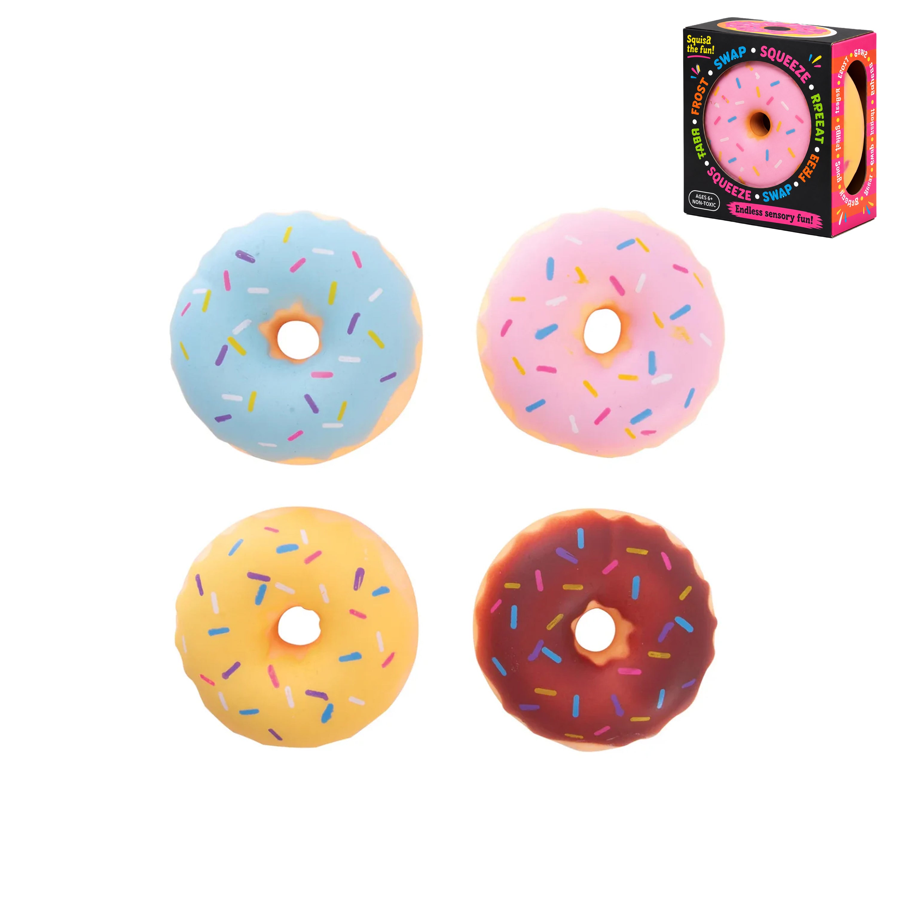 Soft Donut Squishy Sensory Stress Relief Toy - 1-PIECE BOX