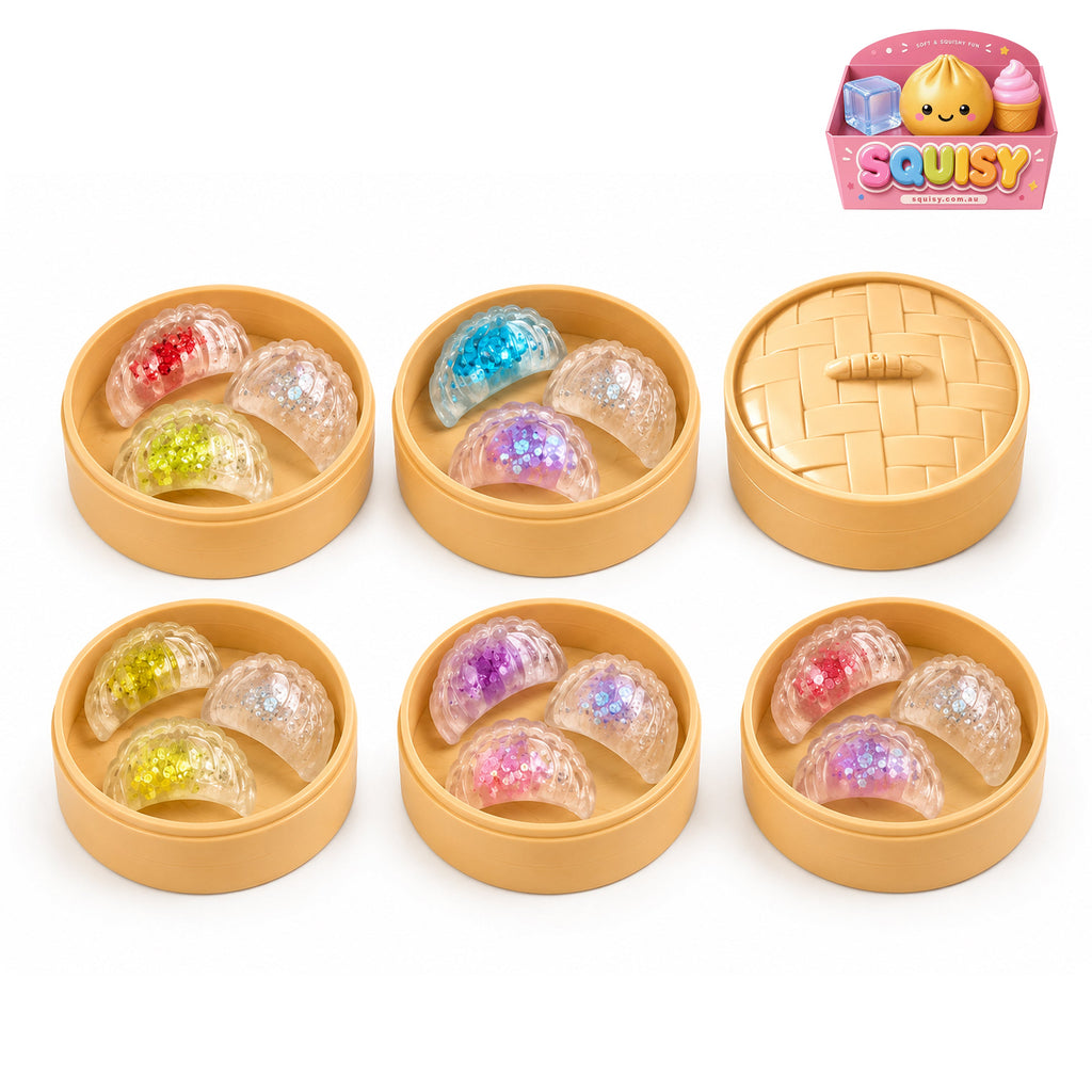 Soft Shrimp Dumpling Squishy Sensory Stress Relief Toy - 1-PIECE BOX