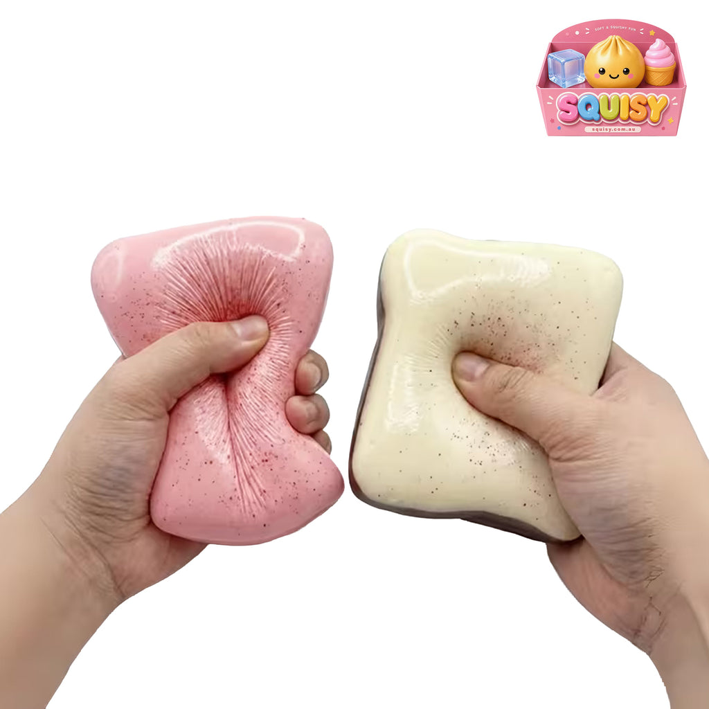 SQUISY Toasted Bread Squishy Sensory Stress Relief Toy - 1-PIECE BOX