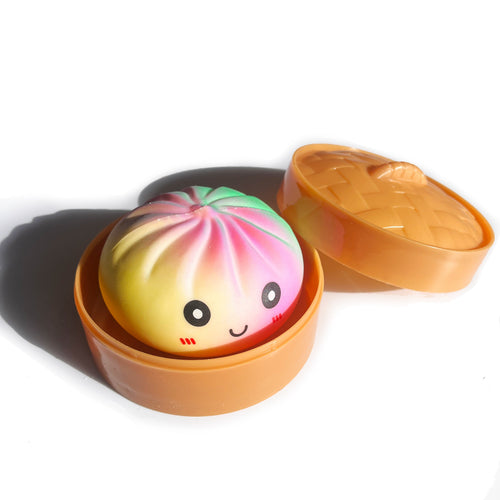 2-Piece Squishy Lucky Box – Rainbow Dumpling & Ice Cube Sensory Stress Relief Toy