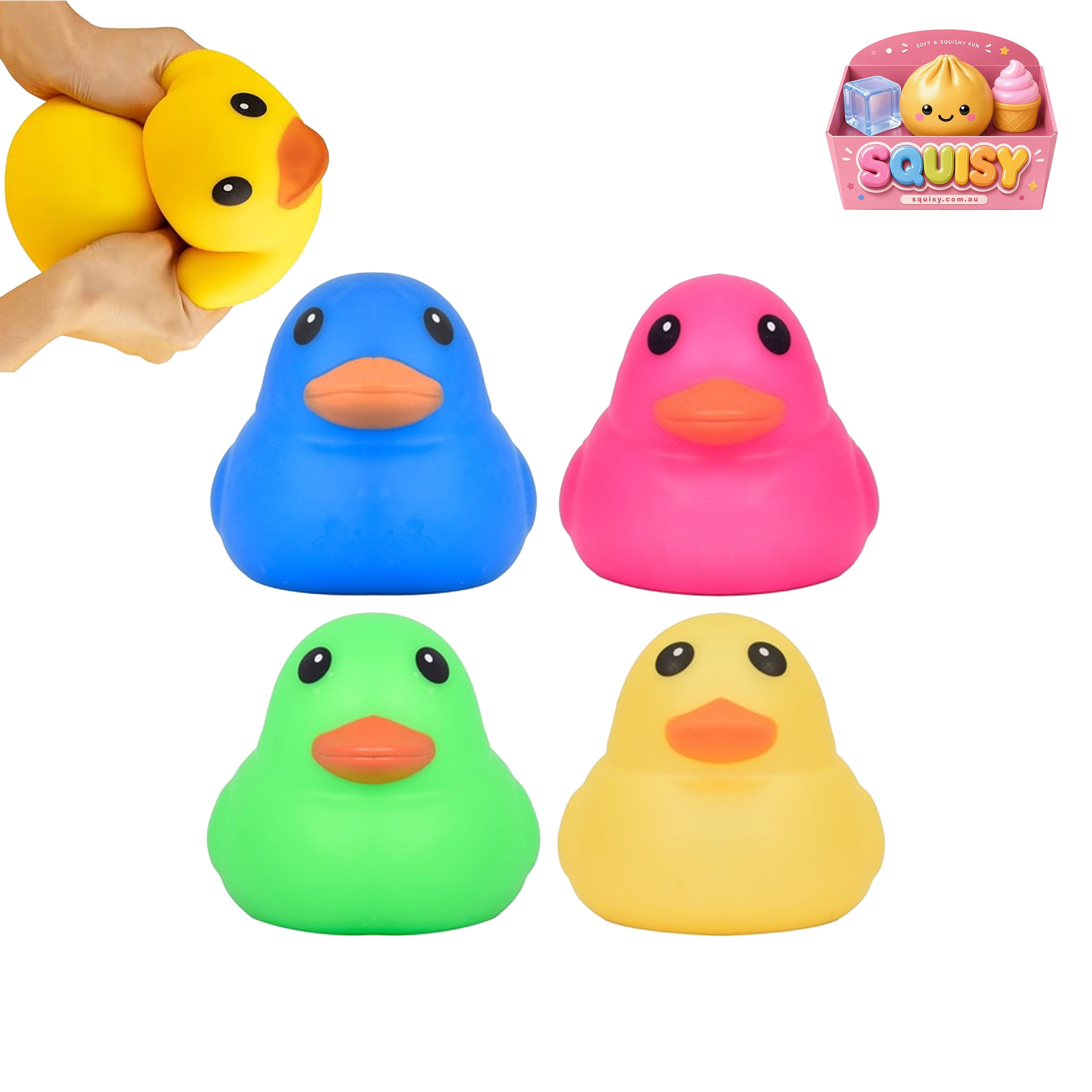 Giant Duck Squishy Sensory Stress Relief Toy - 1-PIECE BOX
