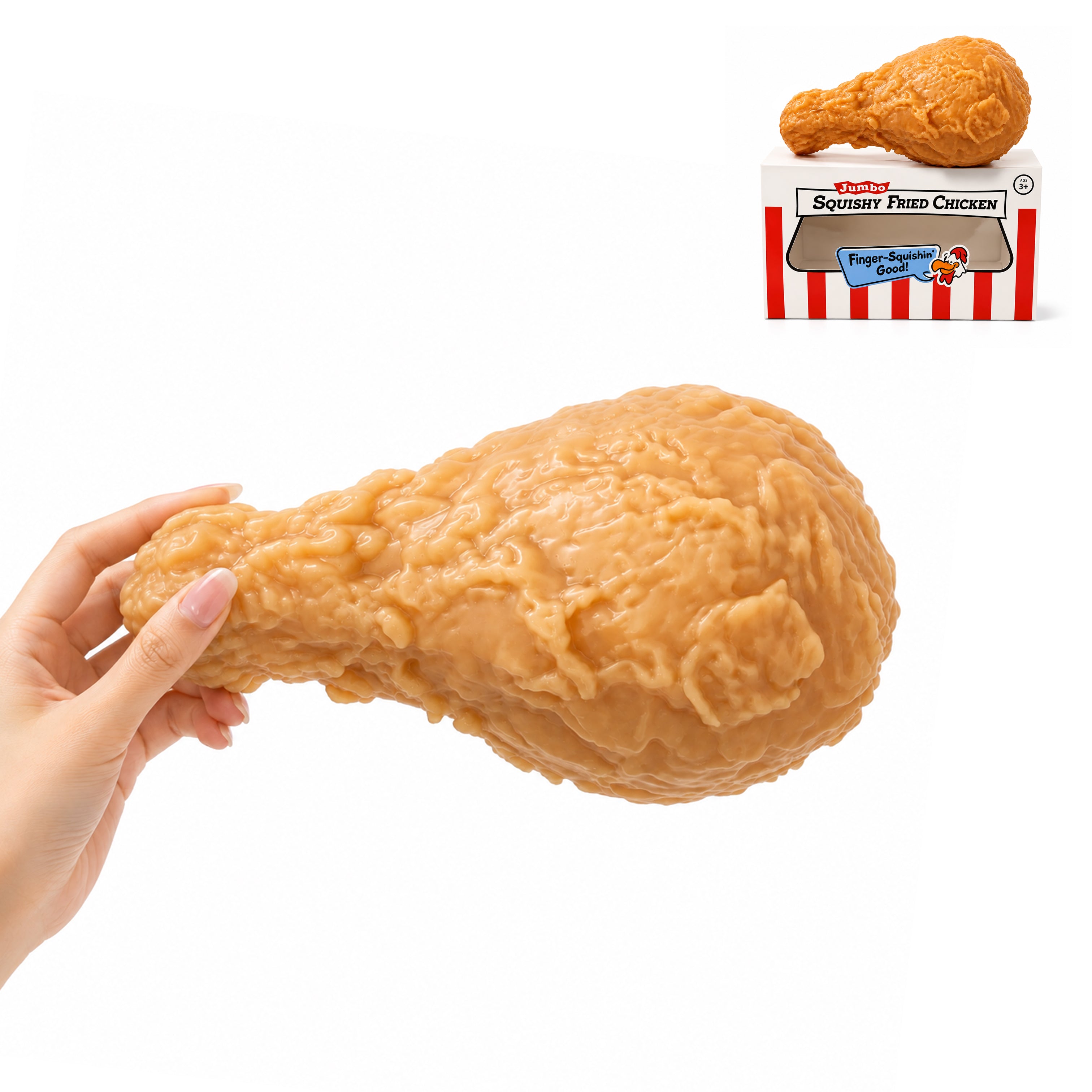 Jumbo Fried Chicken Sensory Stress Relief Toy - 1-PIECE BOX