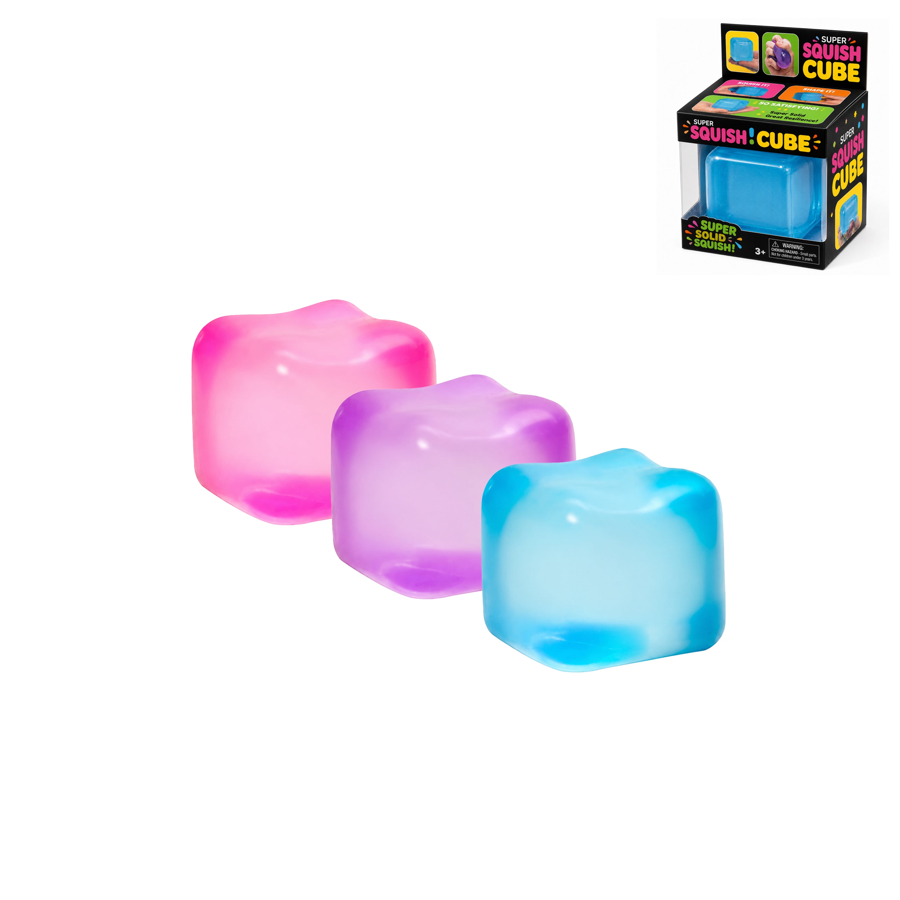 SQUISY Ice Cube Squishy Sensory Stress Relief Toy - 1-PIECE BOX