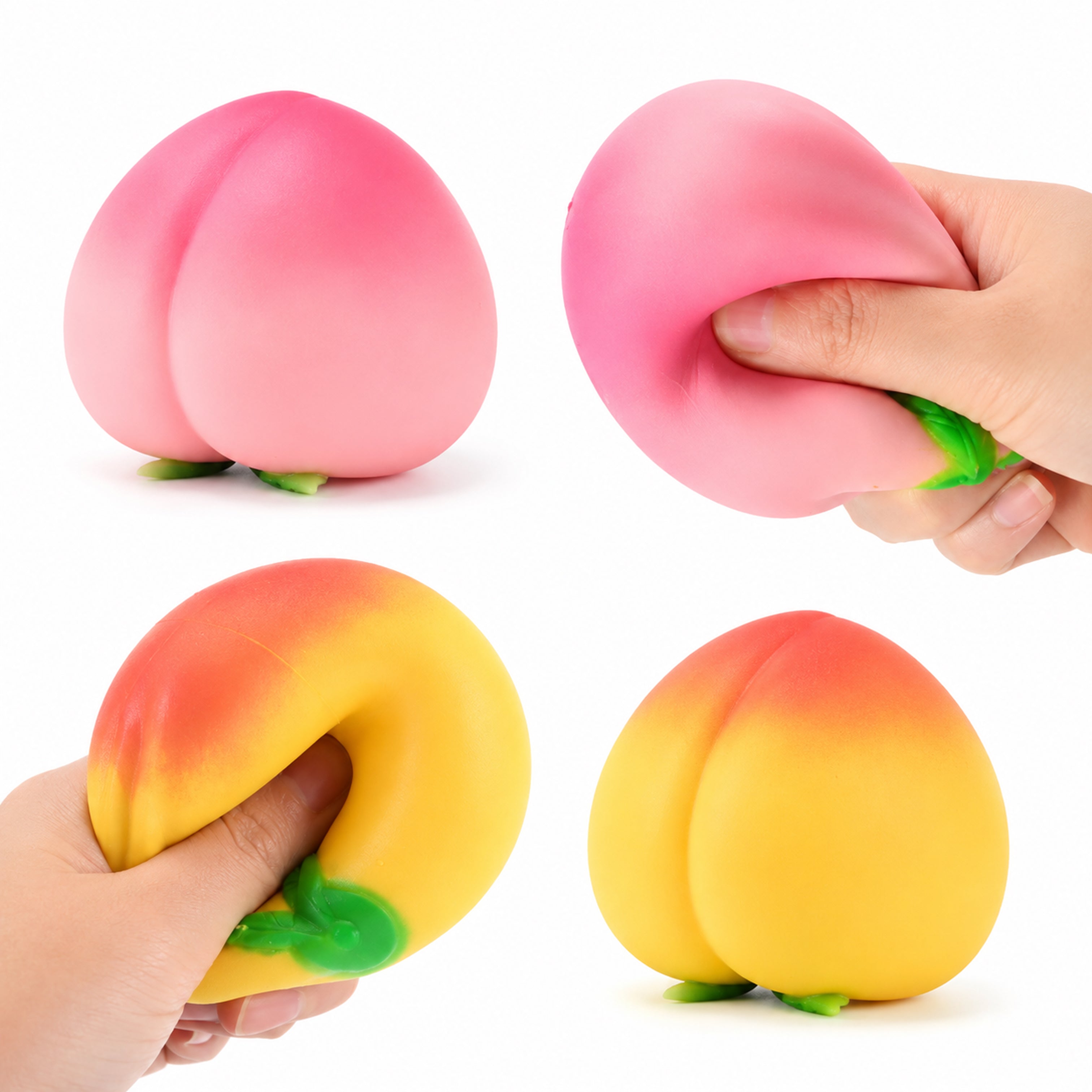Jumbo Peach Squishy Sensory Stress Relief Toy - 1-PIECE BOX