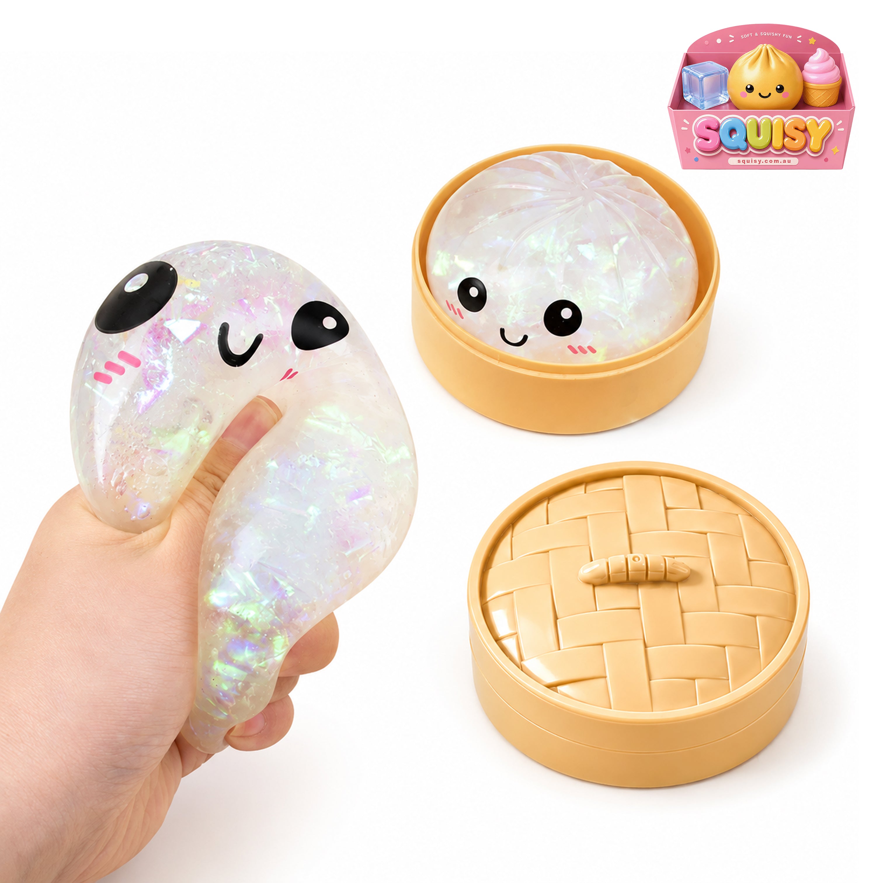 Soft Dumpling Squishy Sensory Stress Relief Toy - 1 Piece Squishy Box