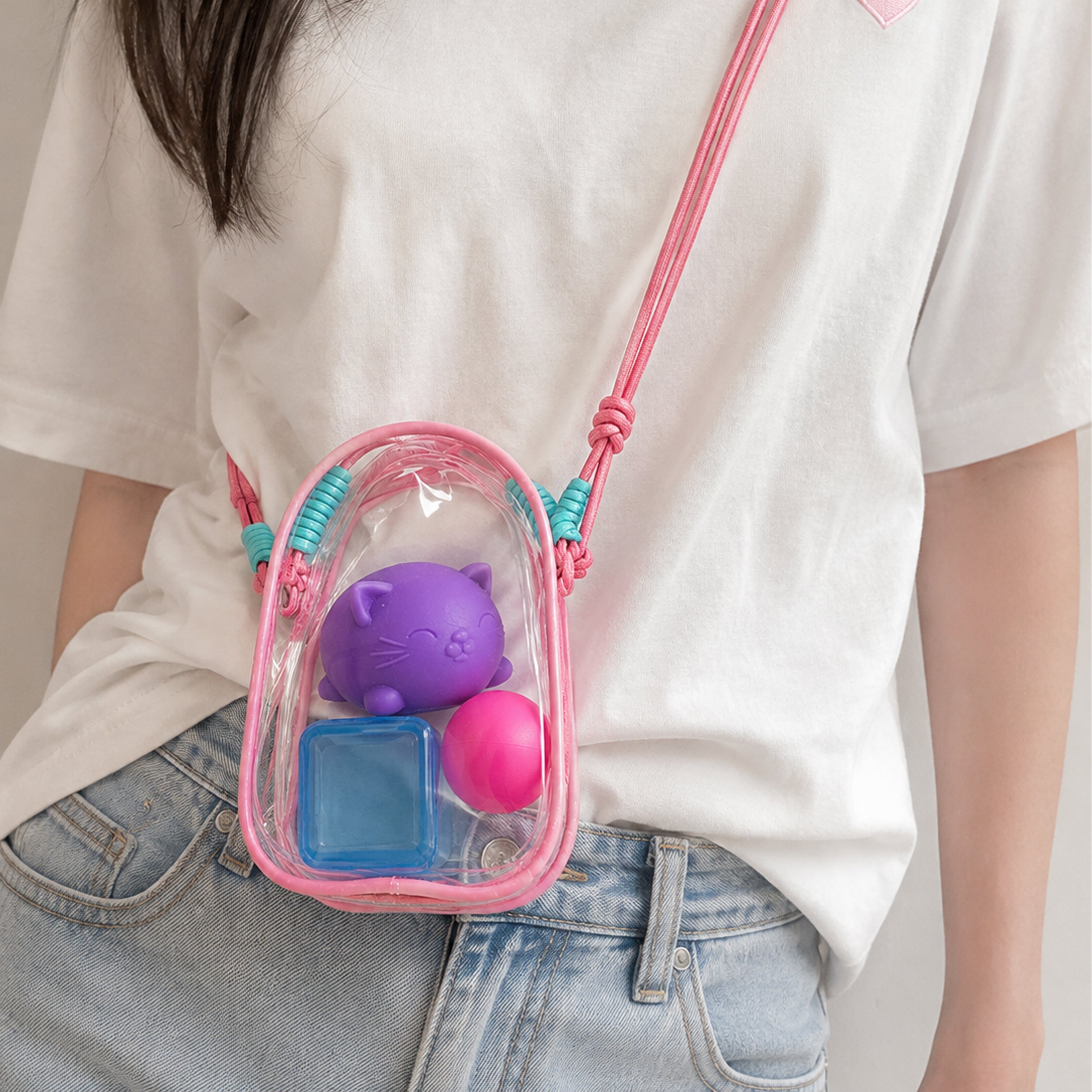 Squishy Charm Bag - 3 Squishies Inside + Charm Bag